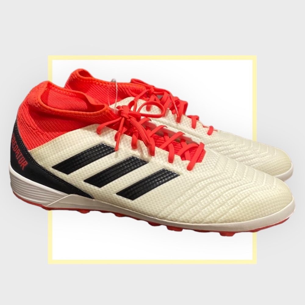 adidas Predator Tango 18.3 TF – White/Real Coral Size 12